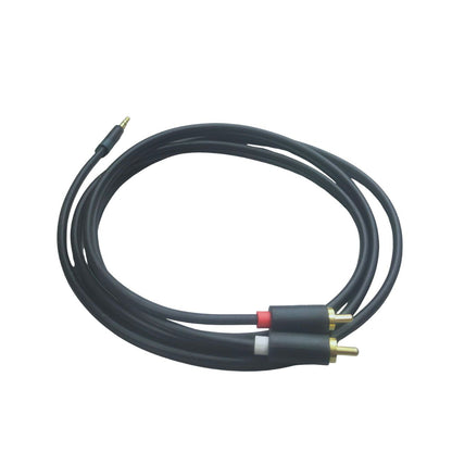 Durable RCA to aux cable with gold-plated connectors for high-quality audio transmission