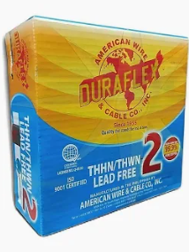 Duraflex THHN AWG 14 Stranded Electrical Wire in Blue Packaging for Reliable Electrical Projects