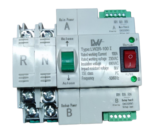 Grippes 100A automatic transfer switch electrical circuitry part with manual and auto mode switch