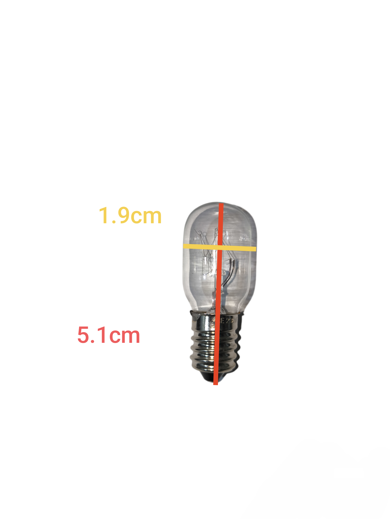 Denko E14 7W machine bulb incandescent small clear glass bulb with metal base