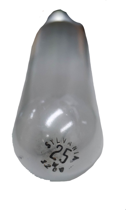 E27 120V tubular incandescent bulb with frosted glass and 25 watt clear finish
