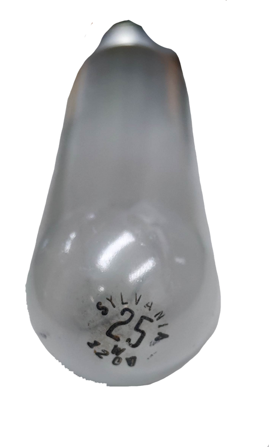 E27 120V tubular incandescent bulb with frosted glass and 25 watt clear finish