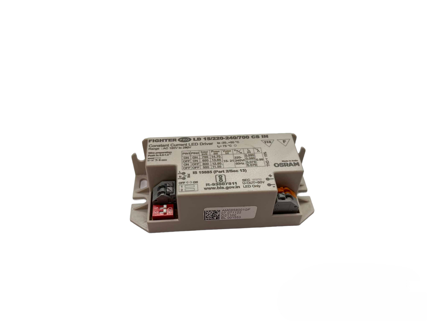 Osram LED Driver Constant Current 220V 15-21V DC 550mA-600mA-650mA- 500mA CSVS20 in Osram ( Figher Pro)