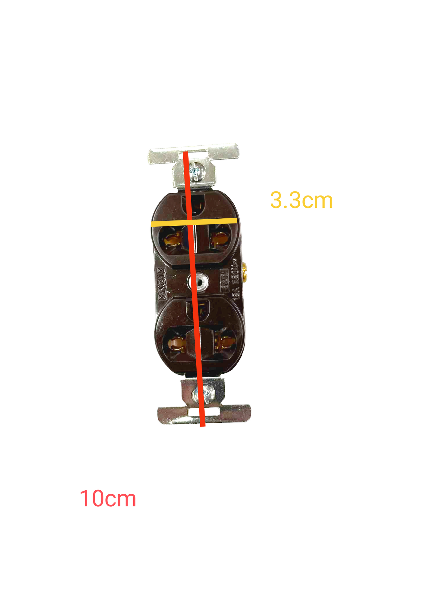 Eagle Duplex Universal Outlet with Ground 15A 250V CAT 828B