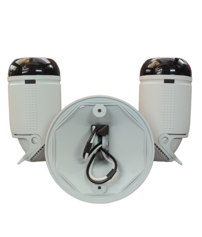 Omni Weatherproof Heavy Duty Lamp Holder 2 x E27, Outdoor E27 Socket Angle Lamp Holder Deluxe Weatherproof Twin Lamp holder