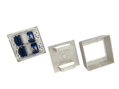 Panasonic 2 Gang CAT6 with 2 Gang Telephone Outlet Data with Voice and Utility Box WEG6804+(2XWEG24886)+(2XWEG2164)+Utility Box