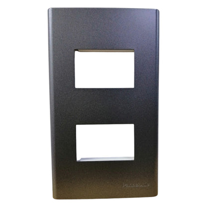 Panasonic Wide Series 2Gang Plate Cover Metallic Gray WEG6802MH-1