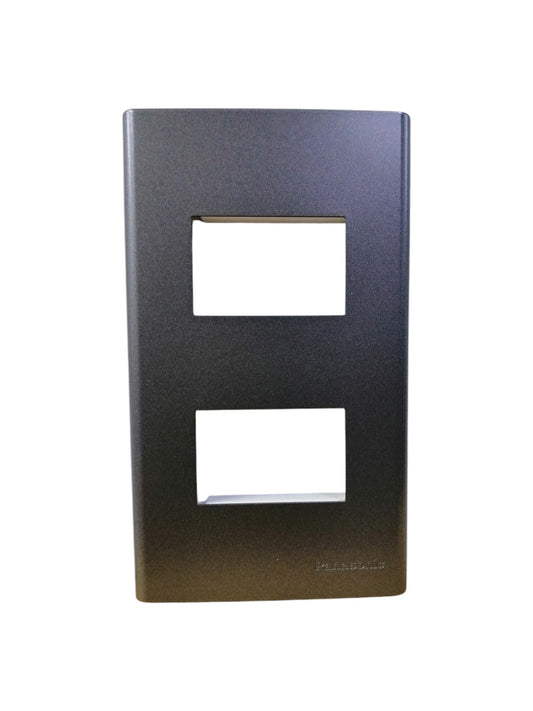 Panasonic Wide Series 2Gang Plate Cover Metallic Gray WEG6802MH-1