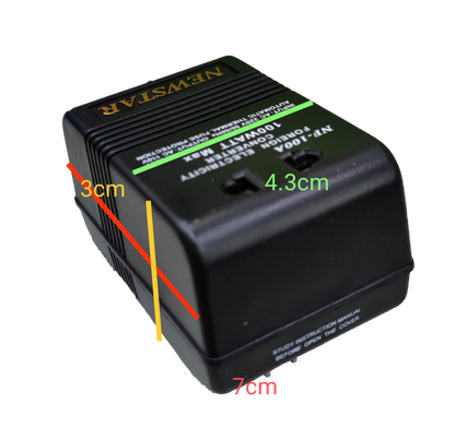 Newstar Travel Converter 220V - 110V 60W Capacity , Step Down Transformer 60W