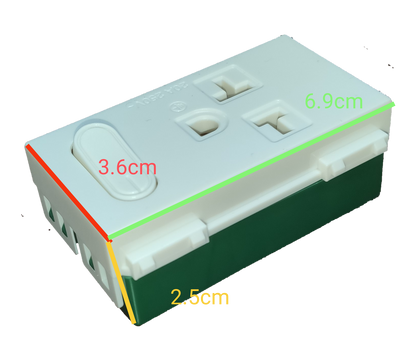 Omni Aircon Outlet Wide Series with Switch and Plate 20A 250V WWA-501/S + WWP-113