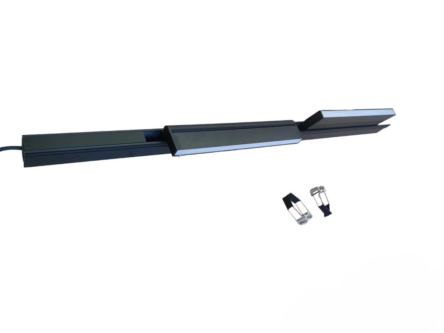 ILLUMIQ TERRA Magnetic Track Light 1 Meter 50mm with 2pcs 18W LED Foldable Flood Track Light Warm White 3000K 220V