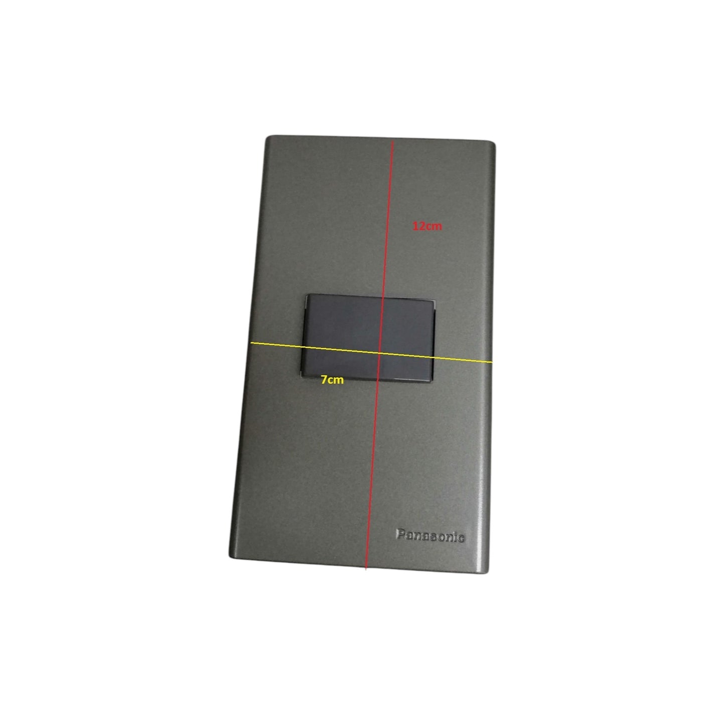 Panasonic 1 Gang 3 Way Switch with Plate Cover 16A 250V Metallic Gray WEG6801MH-1/WEG5002HK-5