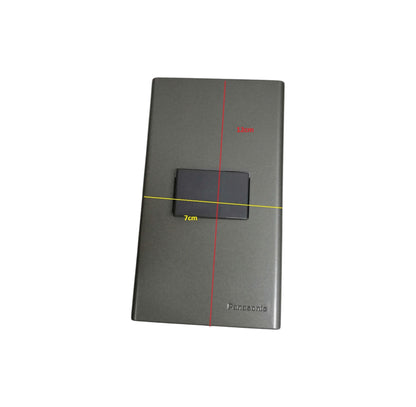 Panasonic 1 Gang 3 Way Switch with Plate Cover 16A 250V Metallic Gray WEG6801MH-1/WEG5002HK-5