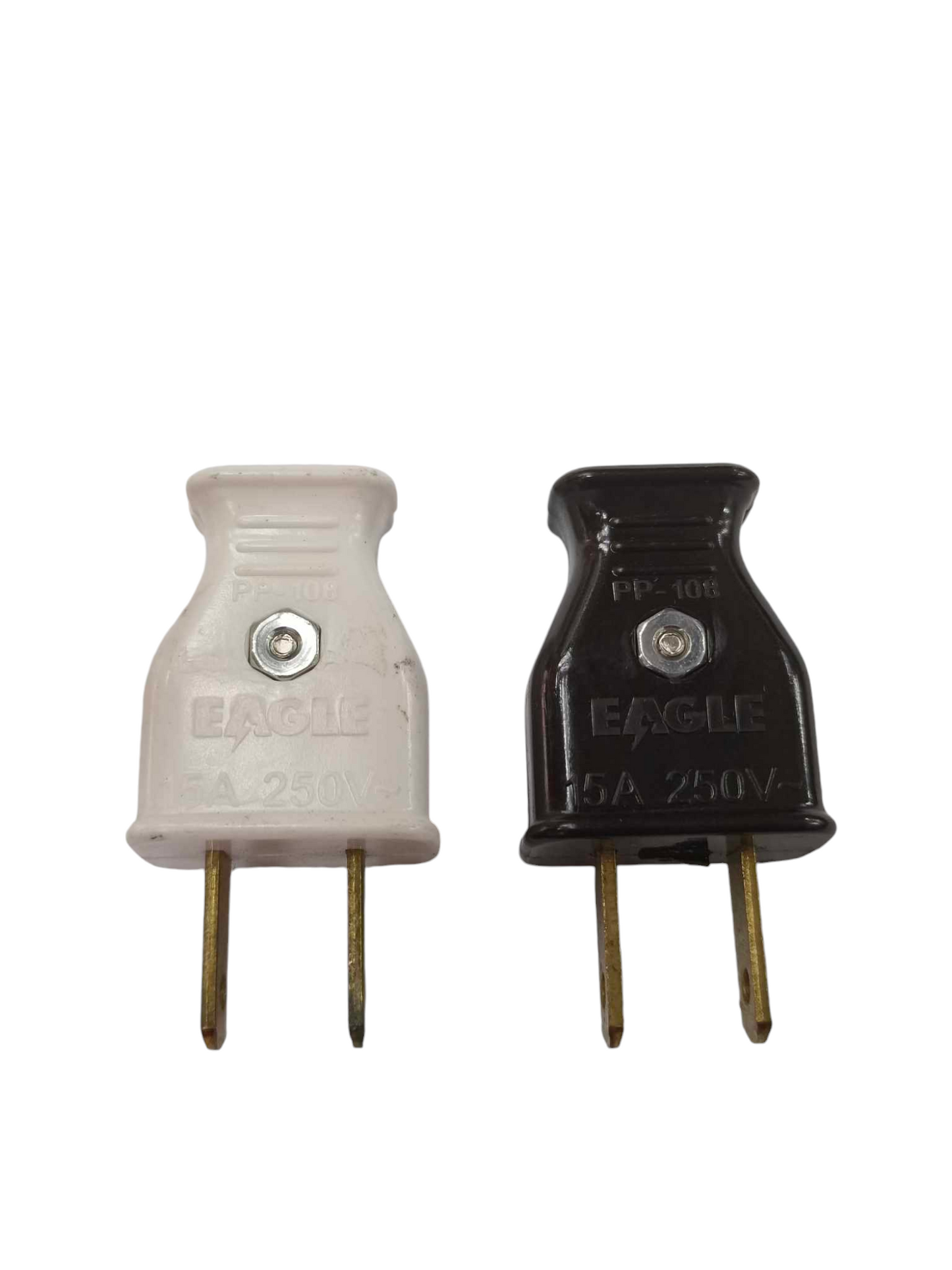 Eagle 15A 220V plug PP-108 in white and black colors for reliable electrical connections