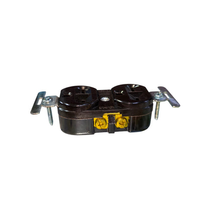 Eagle 2 gang tandem outlet 15A 250V designed for efficient electrical connections