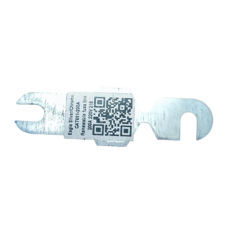 Eagle 200A 250V fuse link with a dual-pronged design for reliable electrical connections