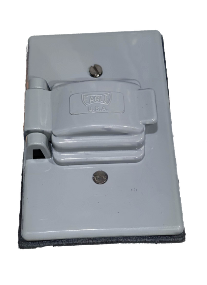 Eagle 20A range outlet with weatherproof cover in white for outdoor power protection