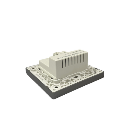 Opple Duplex Universal Outlet Square Gray 16A 250V with 2 Gang USB-A 5V 2.4A Outlet with Plate Cover F021685