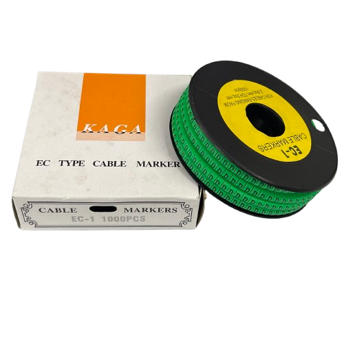 Grippes EC-1 cable identification markers in green with 1000 pieces for organized cable management