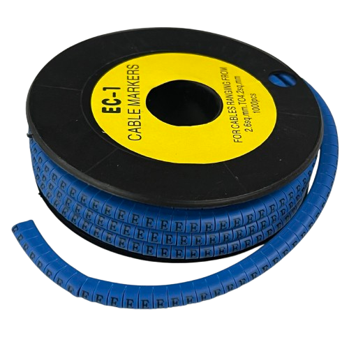 Grippes EC-1B cable markers 1000pcs on a spool, designed for organized cable management