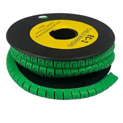 Grippes EC-3G cable marker set 350pcs in green for organized wire labeling and management