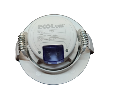 Ecolum 5W Daylight Tiltable Recessed Downlight 3.5 inch 220V 6500K 3.5" LED Downlight Swivel 220V 6500K Flush