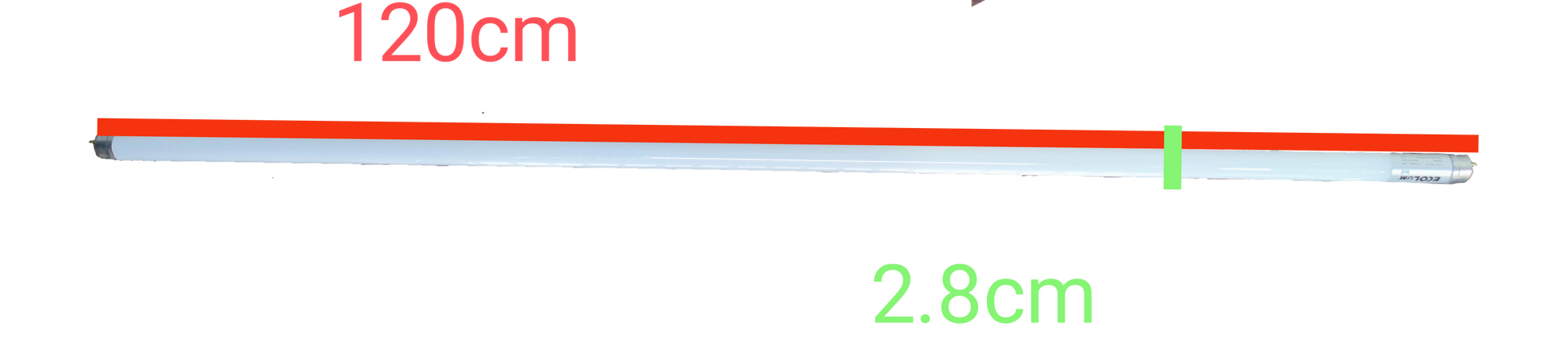 Ecolum 16W LED tube light 1200mm daylight with a slim design for bright illumination