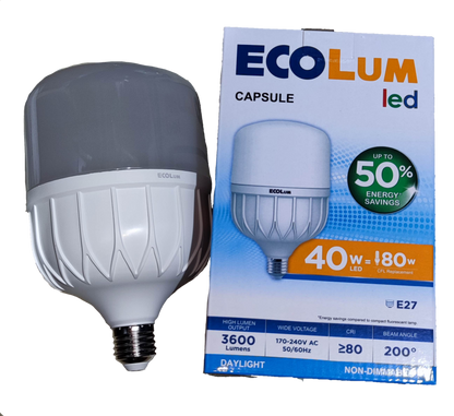 Ecolum 30W LED bulb Capsule E27 220V with energy-saving features and high lumen output for bright illumination