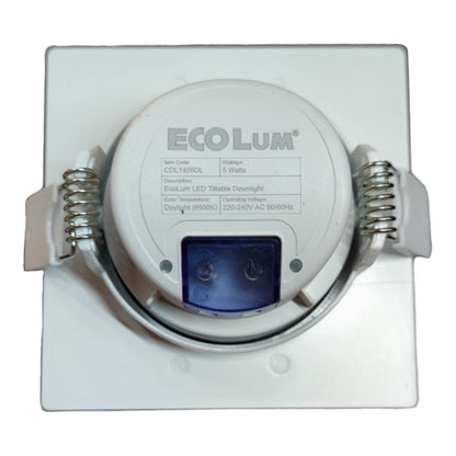 Ecolum 5W LED Tiltable Recessed Downlight Daylight 6500K 220V 3.5 Inches CDL1405DL