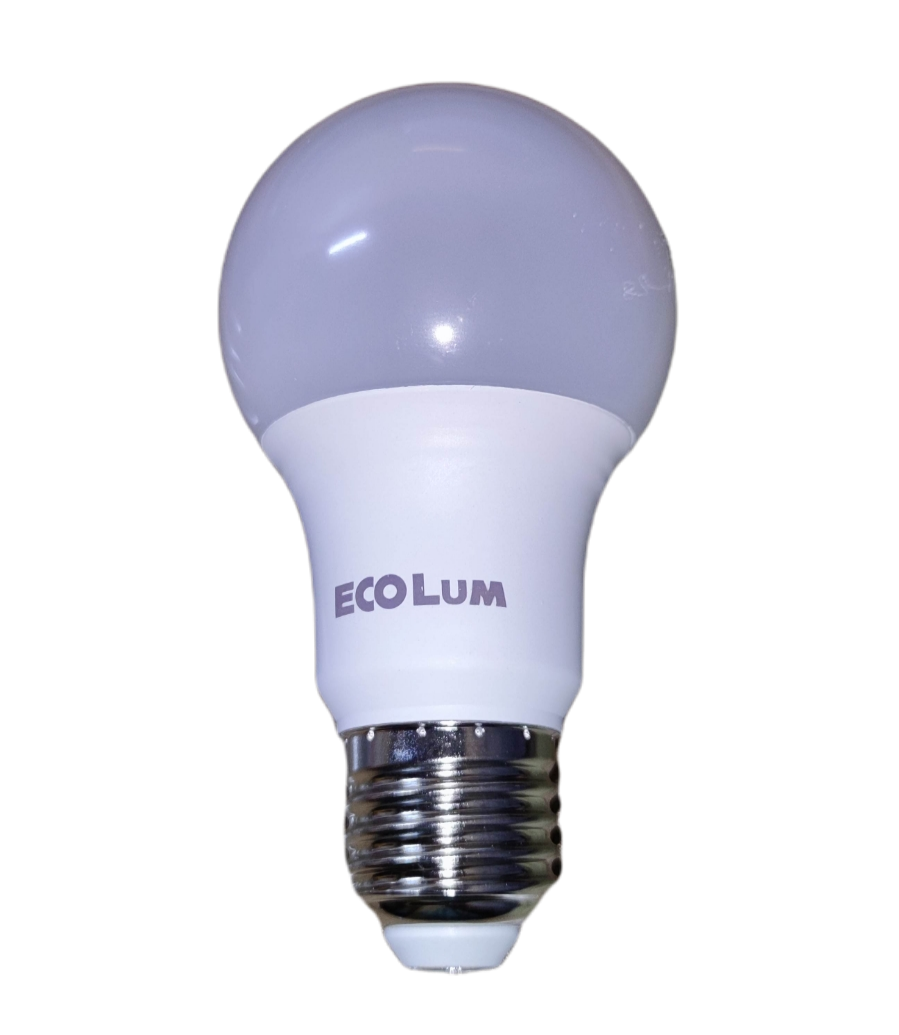 Ecolum 7W LED bulb E27 daylight 220V with a rounded white design for energy-efficient lighting