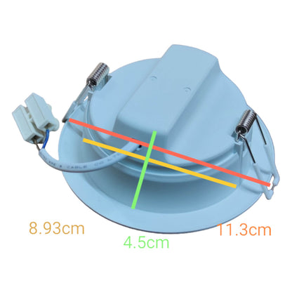 Ecolum 7W LED Downlight Daylight 6500K 220V CDL223107DL Outer Diameter: 113 mm  Cut-out Size: 90mm Depth: 45mm