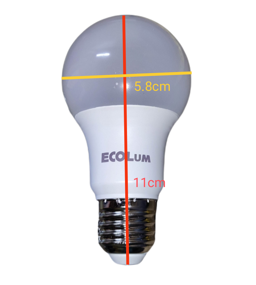 Ecolum 9W LED bulb warm white with standard E27 base and compact design for energy-efficient lighting