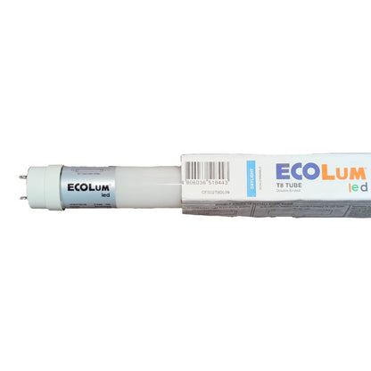 Ecolum 9W LED Fluorescent Tube Daylight 6500K Double Ended 220V 600mm