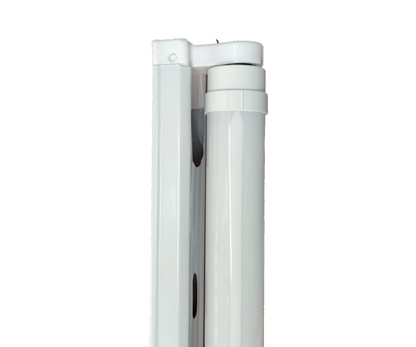 Ecolum 9W T8 LED tube light with fixture in white for energy-efficient lighting solutions
