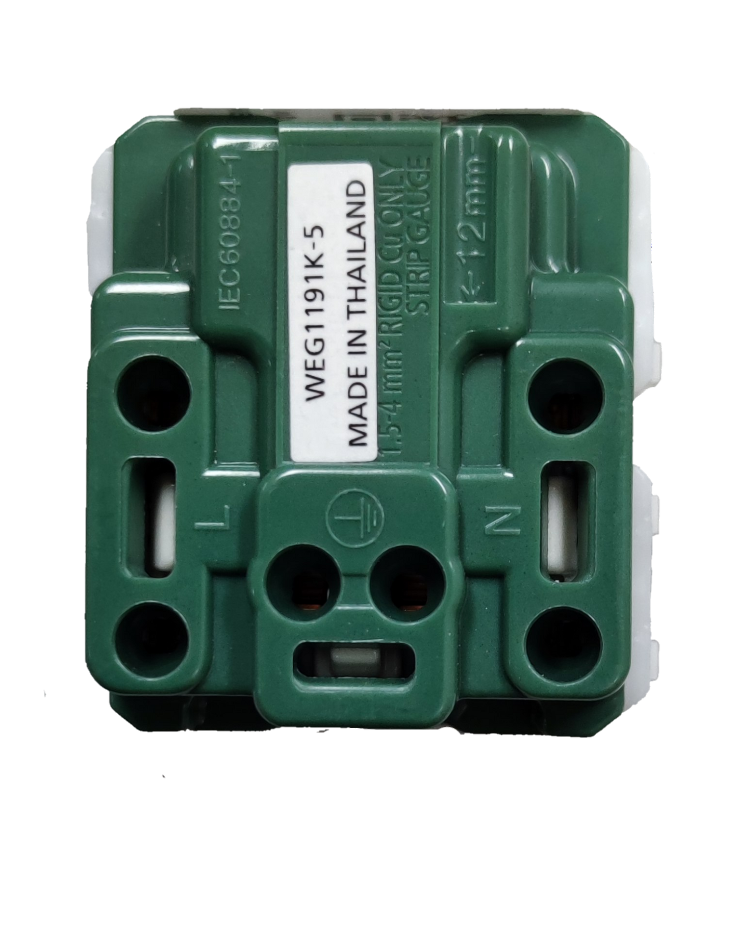 Panasonic Grounding Universal Receptacle Quick Connect Terminal 16A 250V , Universal with Ground Center Device WEG1191K-5