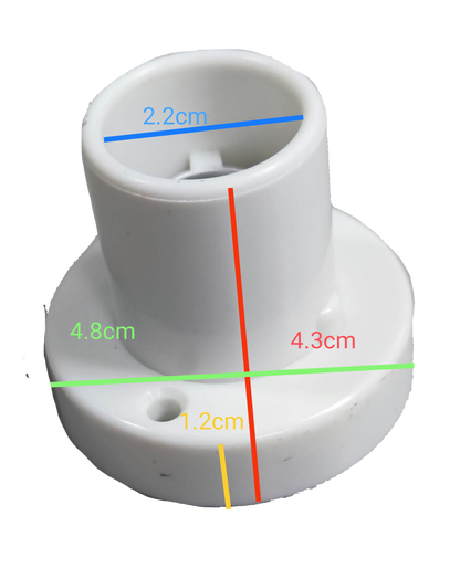 Omni E-14 PVC Socket, Small E14 Socket, Candle Bulb Socket (3pcs)