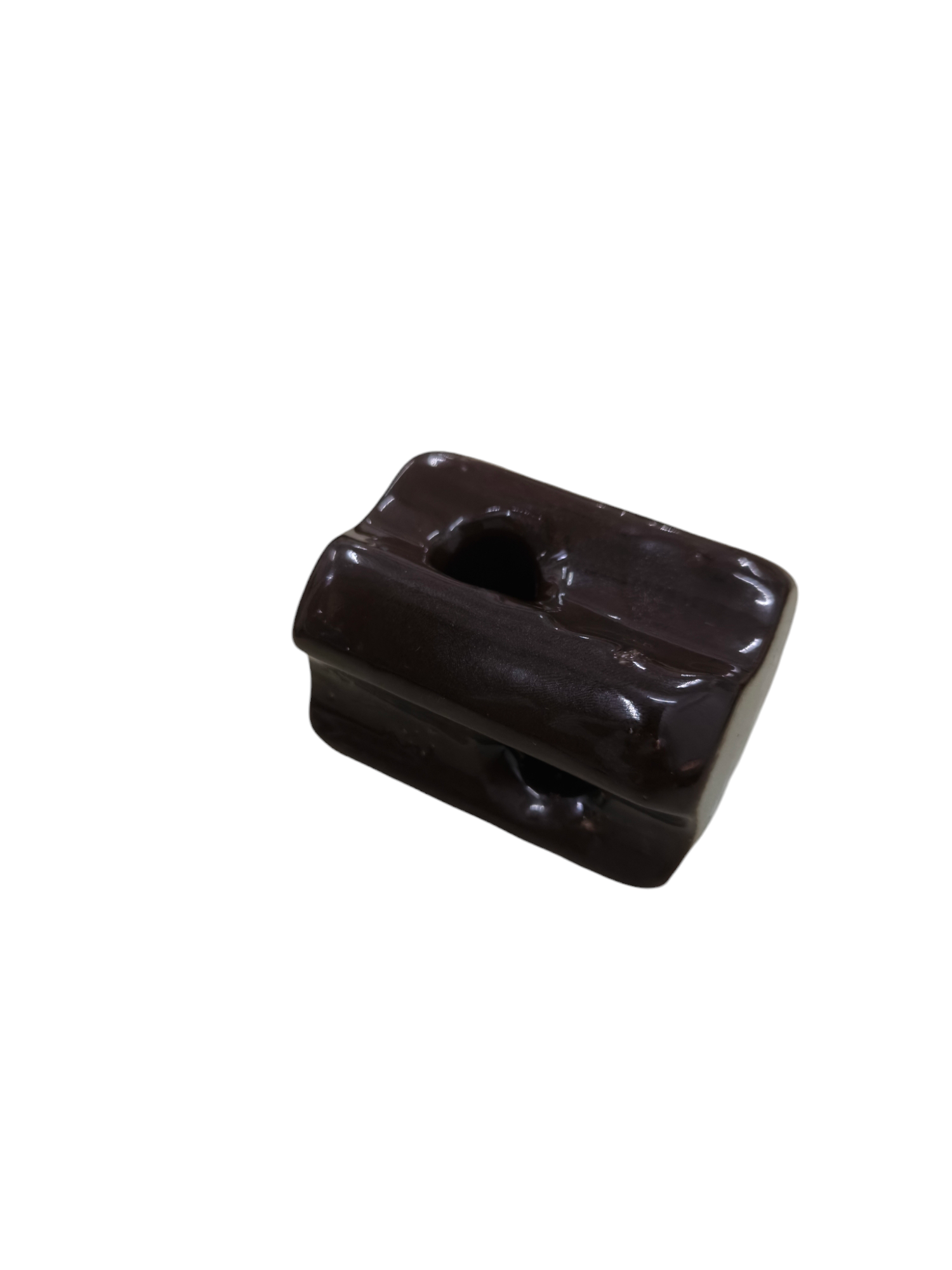 Local electrical ball insulator in dark brown for electrical circuitry and parts