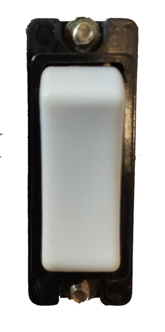 Vimar electrical wall switch 250V white toggle on black mounting frame