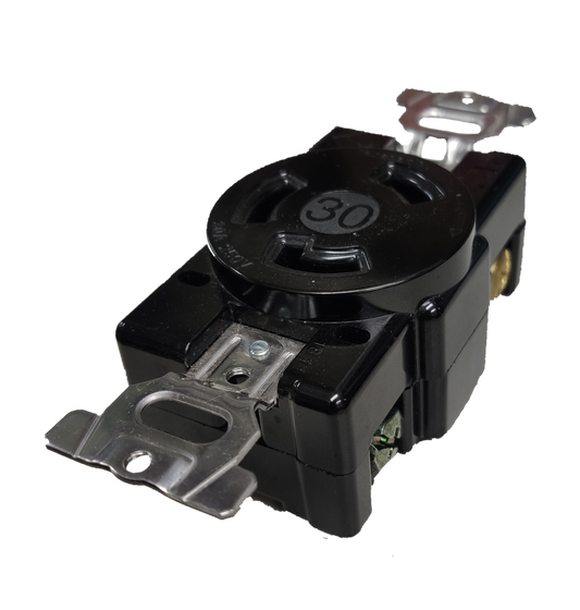 Panasonic NEMA L6 250V industrial outlet 30A black locking receptacle for commercial power points switches and plugs