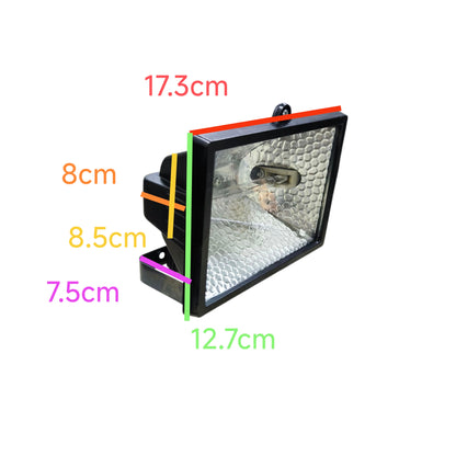 500W Halogen Flood Light Fixture with Lamp 220V Electx Electrical Supply in a durable black casing