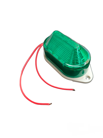 Denko Green Work and Safety Light with Red Wires, ideal for Electx Electrical Supply applications