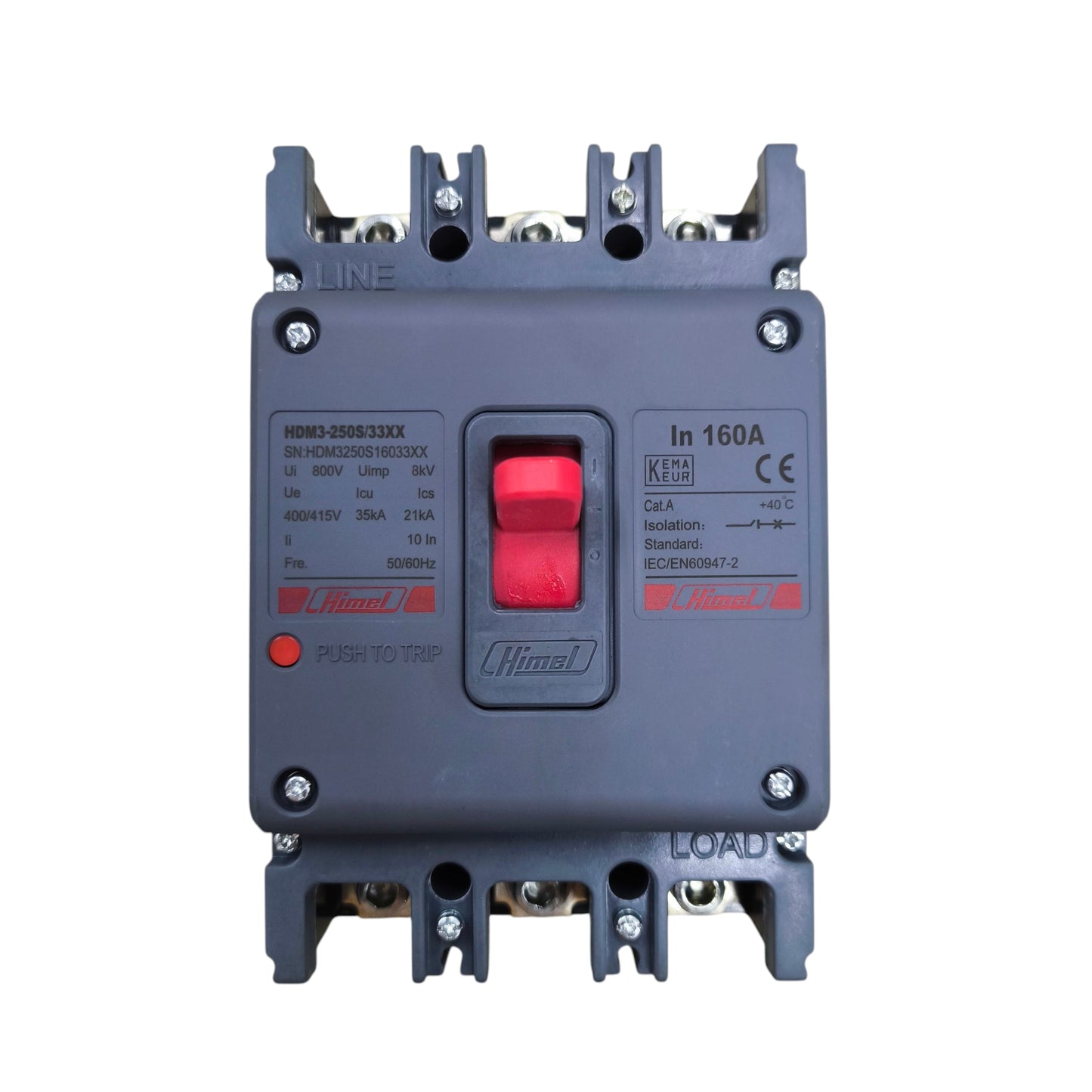 Himel 160A Circuit Breaker for Electx Electrical Supply with Push to Trip Function