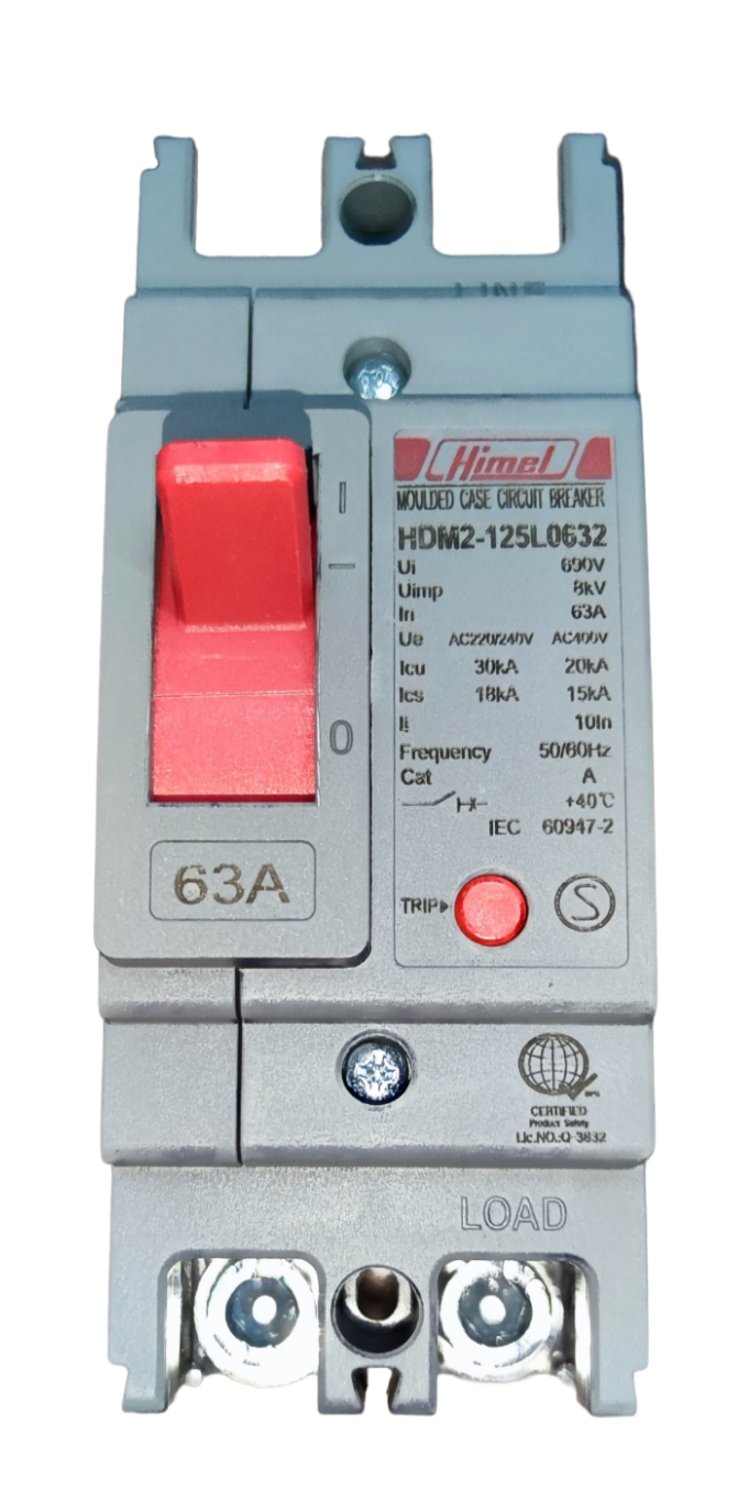 Himel HDM2-125L0632 Circuit Breaker with 63A rating available at Electx Electrical Supply