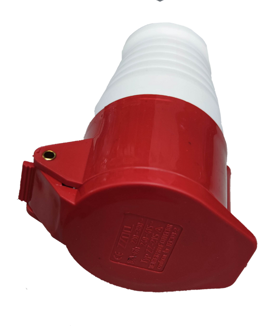 Grippes Red Electrical Plug with Weatherproof Design for Electx Electrical Supply