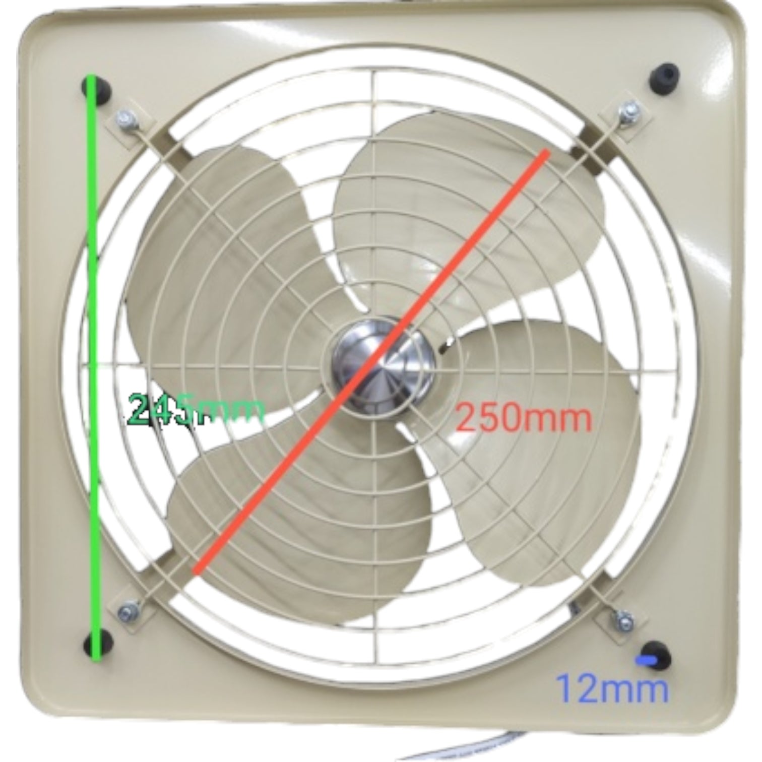 Tailee Exhaust Fan with 250mm blades, perfect for ventilation from Electx Electrical Supply
