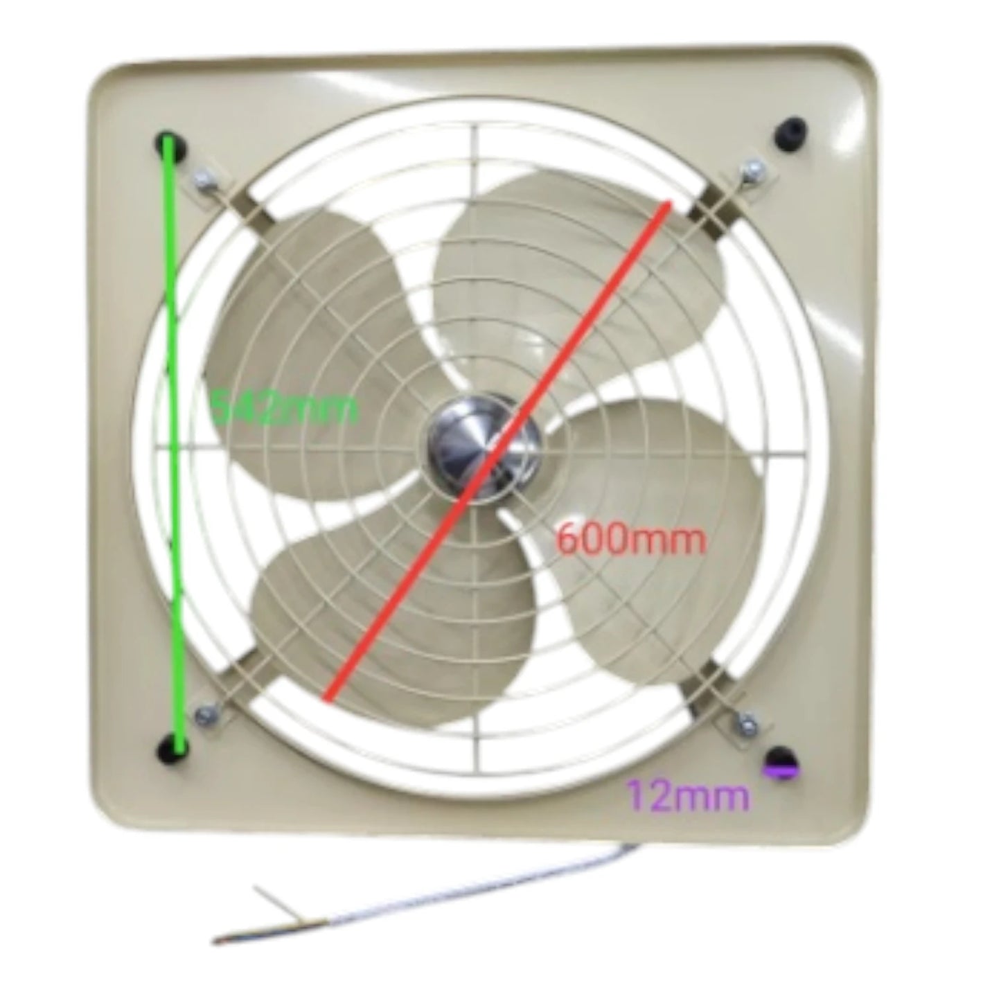 Tailee 600mm Exhaust Fan with 12mm Blades from Electx Electrical Supply for Effective Air Circulation