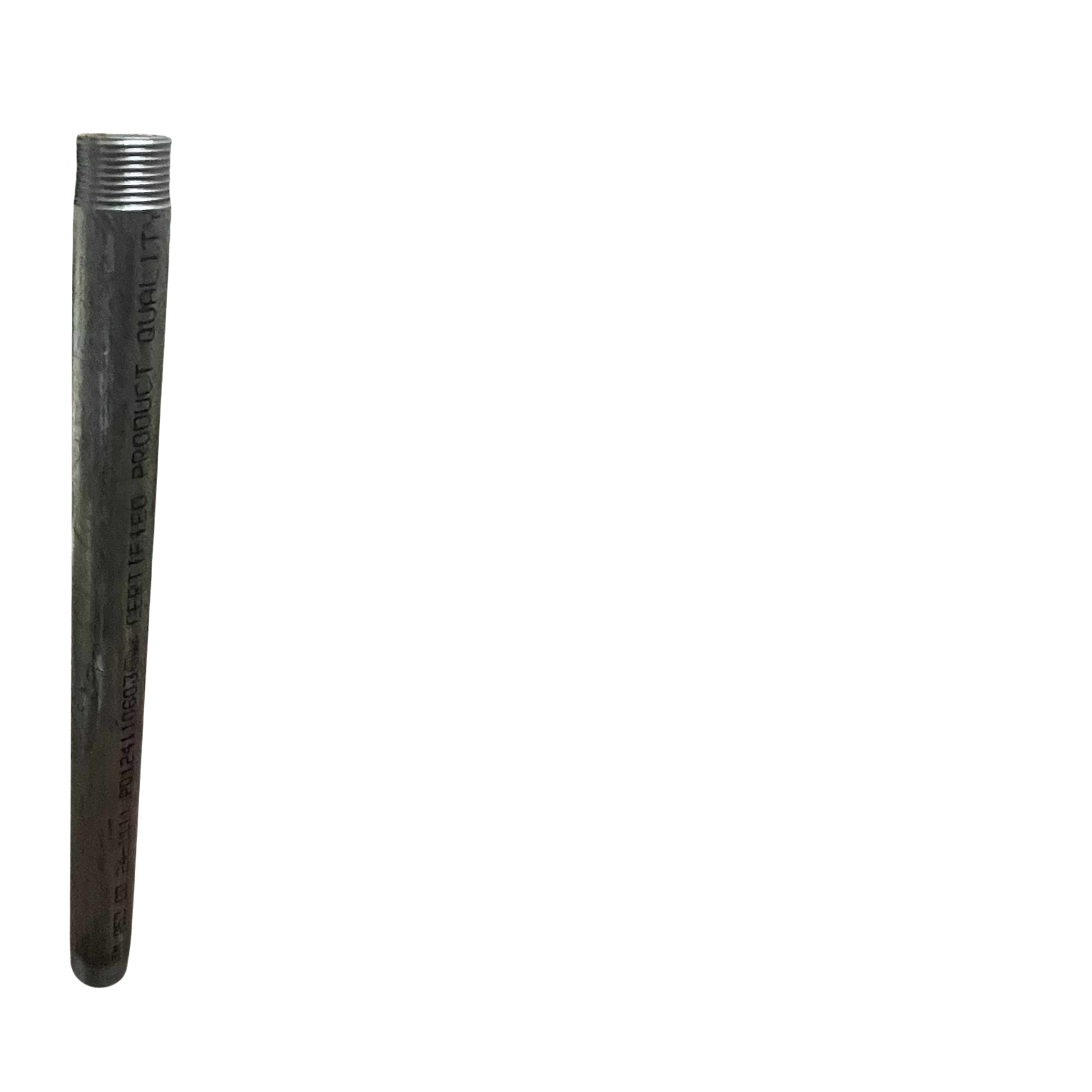 Metal EMT conduit nipple 16 inch for connecting electrical conduit pipes securely