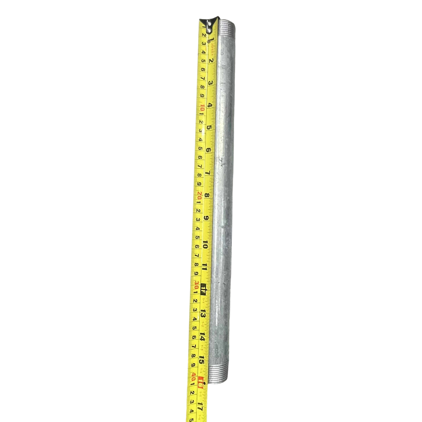 EMT conduit nipple 16 inch made of durable metal for electrical conduit connections