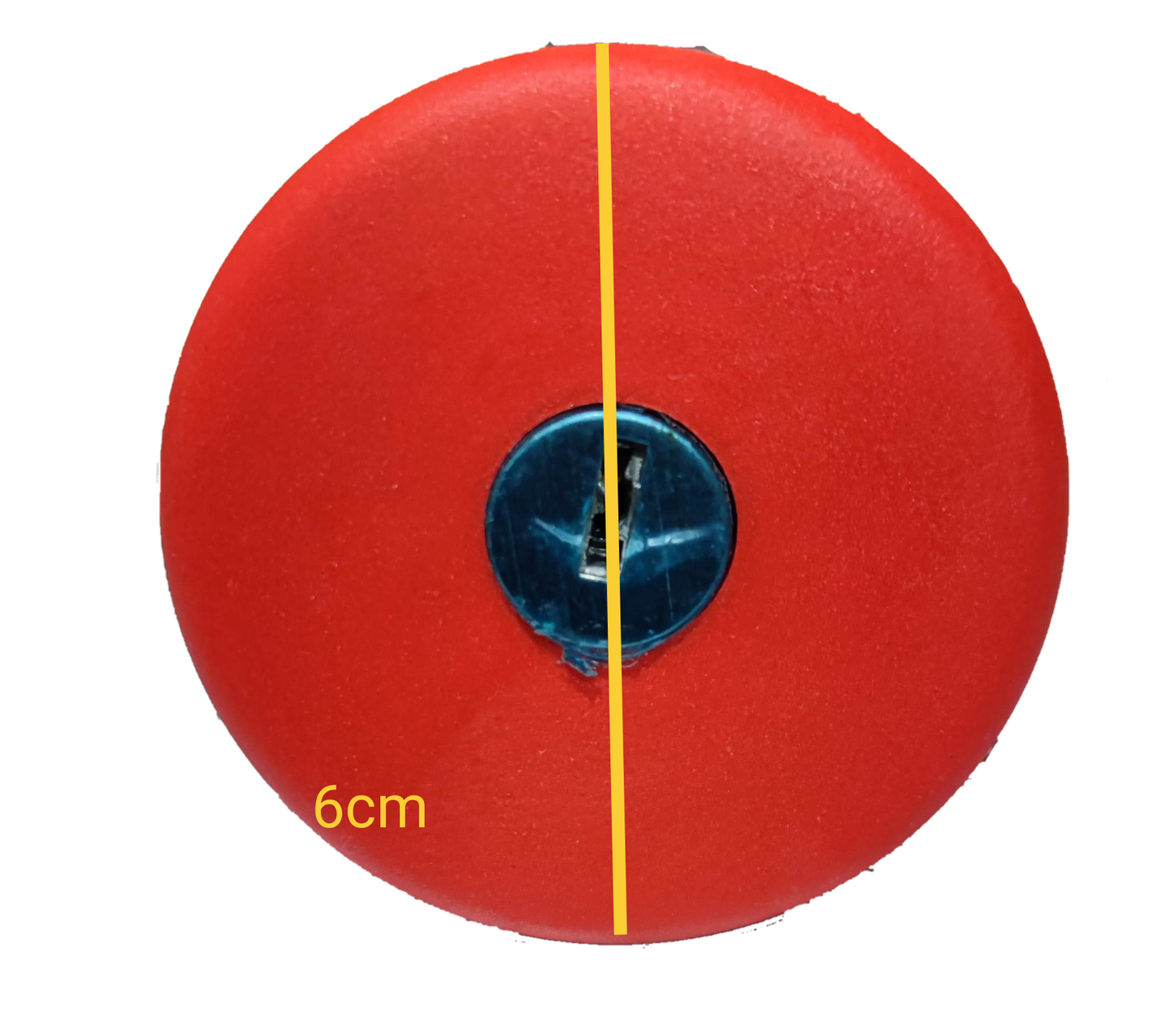 Sassin emergency push button key to unlock red circular safety switch 6cm diameter