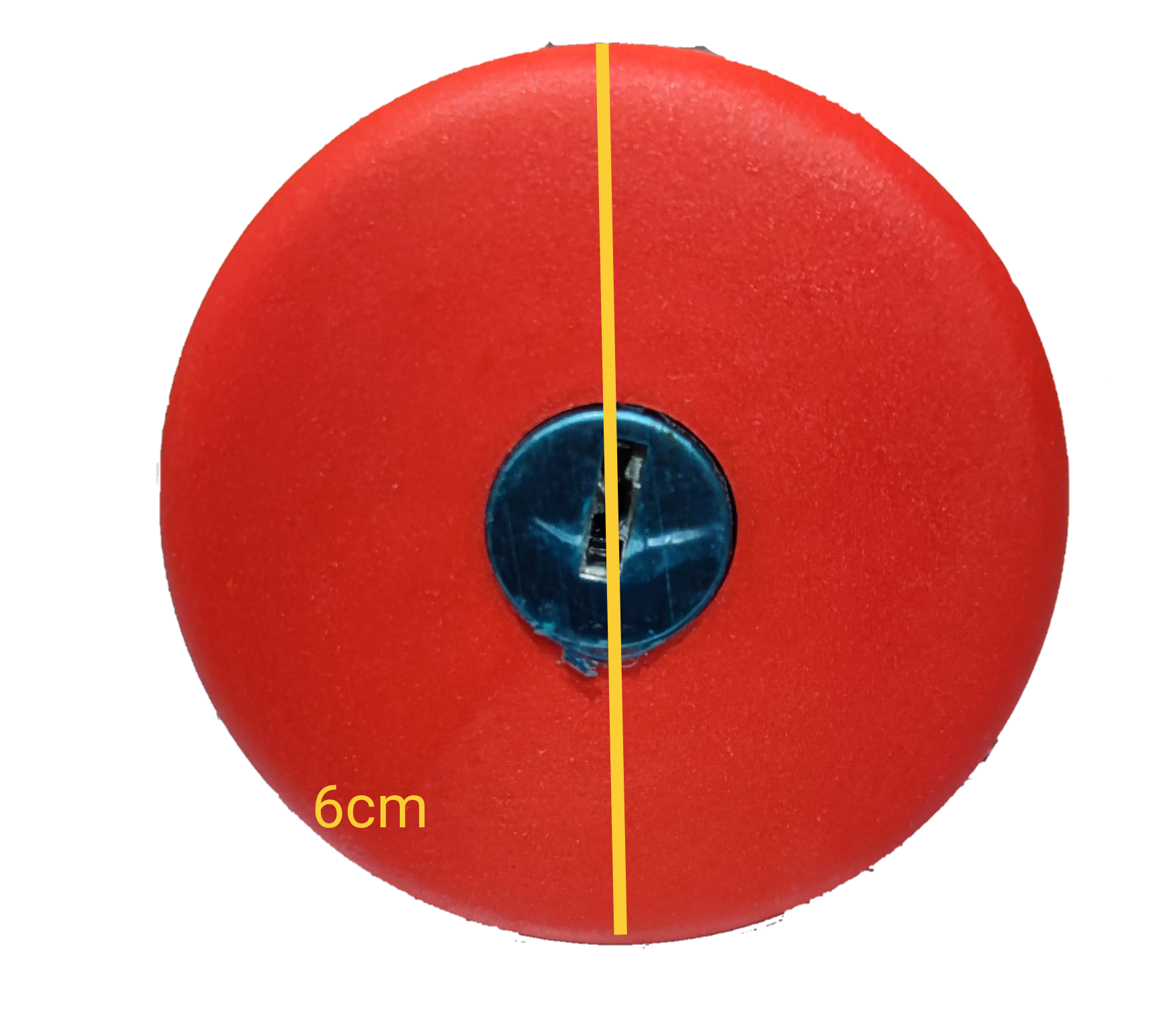 Sassin emergency push button key to unlock red circular safety switch 6cm diameter